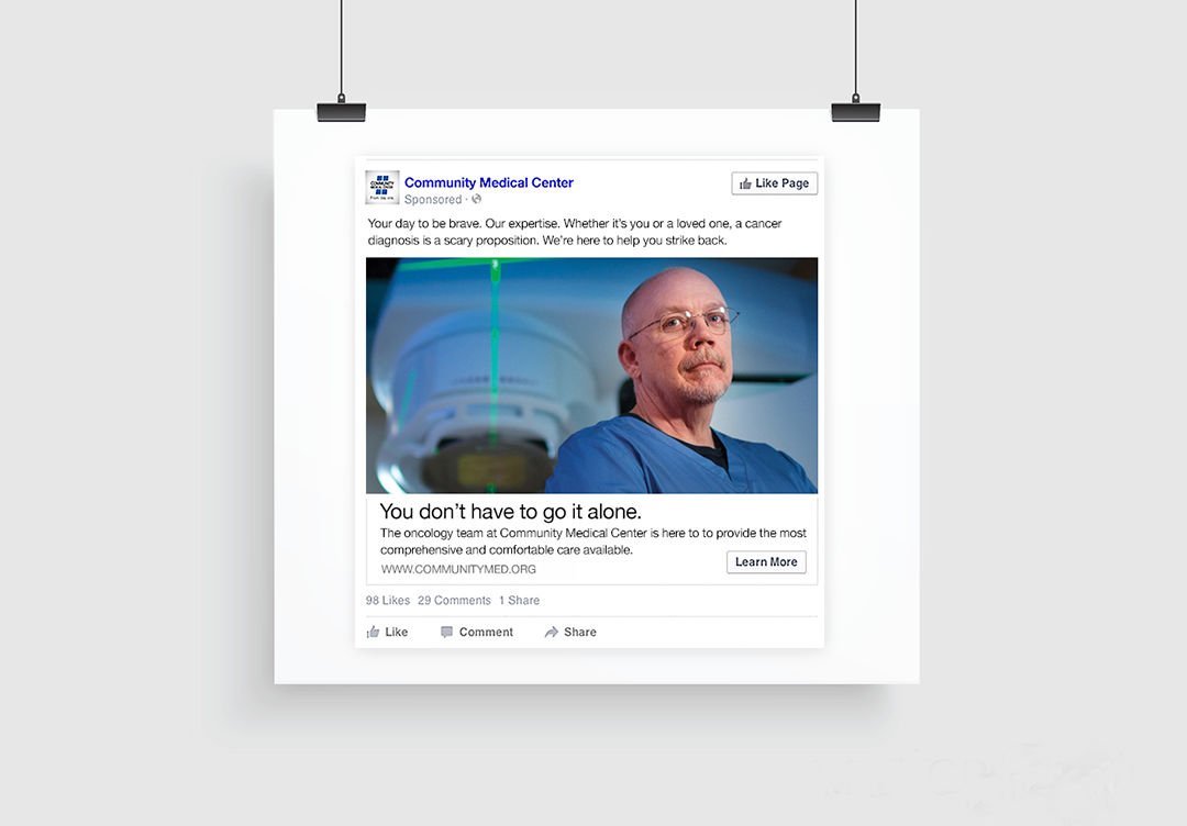 Facebook advertising: Agency / Client: Community Medical Center