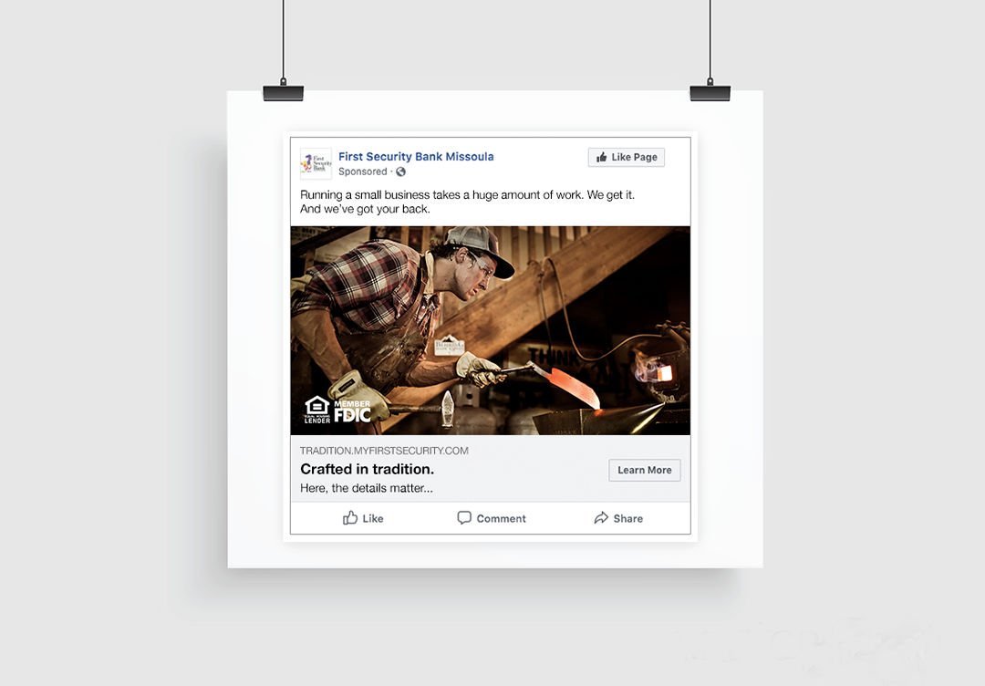 Facebook advertising: Agency / Client: First Security Bank